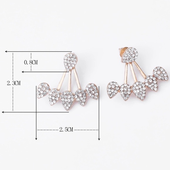 Crystal Ear Jackets Earrings - Picture 3 of 3